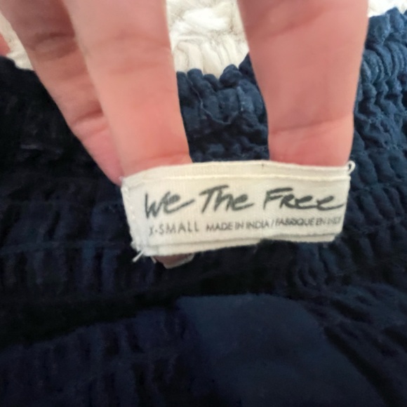 We The Free Dark Blue Off-Shoulder Blouse - Picture 5 of 7